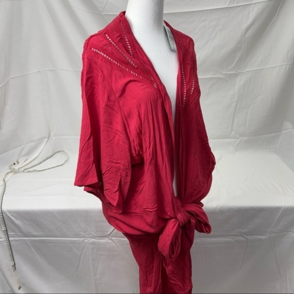 Torrid Red sleeved wrap Sun beach swim dress Size 3 or 4 open airy summer